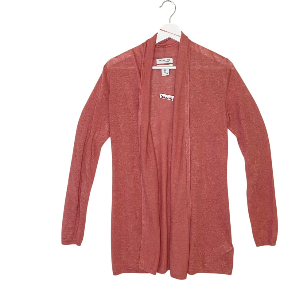 Rachel Zoe Cardigan Womens S Rust Open Front Lagenlook Minimalist Coastal Beach